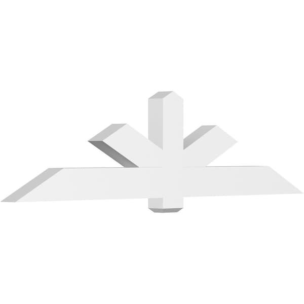 Ekena Millwork Kennewick Architectural Grade PVC Gable Bracket, 84"W x 21"H x 4"D x 6"F, 6/12 Pitch GBP084X21X0406KEN00 - main
